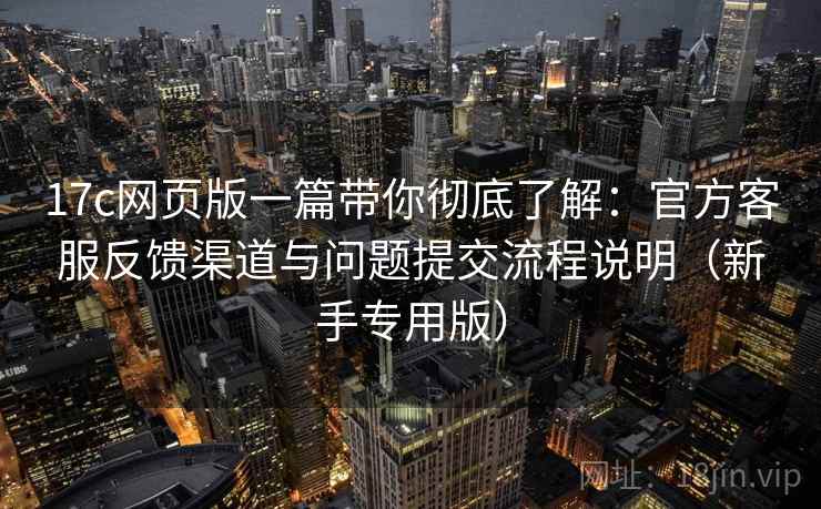 17c网页版一篇带你彻底了解:官方客服反馈渠道与问题提交流程说明(新手专用版)