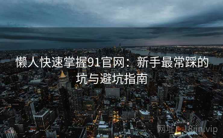 懒人快速掌握91官网：新手最常踩的坑与避坑指南  第1张