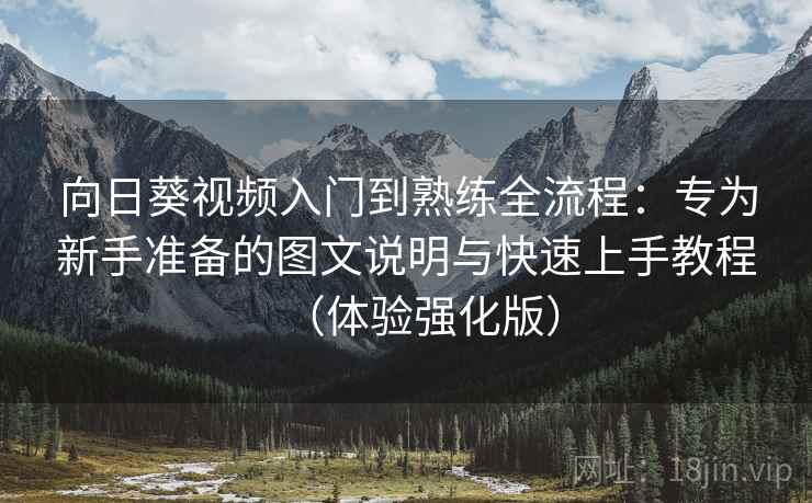 向日葵视频入门到熟练全流程：专为新手准备的图文说明与快速上手教程（体验强化版）