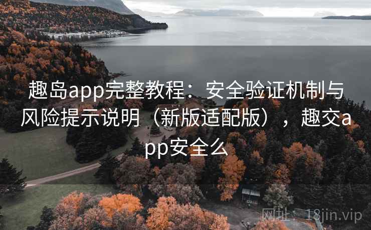 趣岛app完整教程：安全验证机制与风险提示说明（新版适配版），趣交app安全么