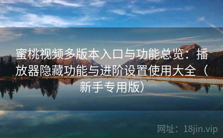 蜜桃视频多版本入口与功能总览：播放器隐藏功能与进阶设置使用大全（新手专用版）