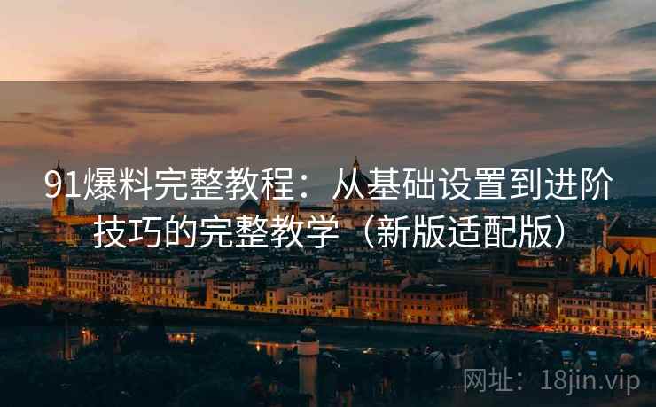 91爆料完整教程：从基础设置到进阶技巧的完整教学（新版适配版）