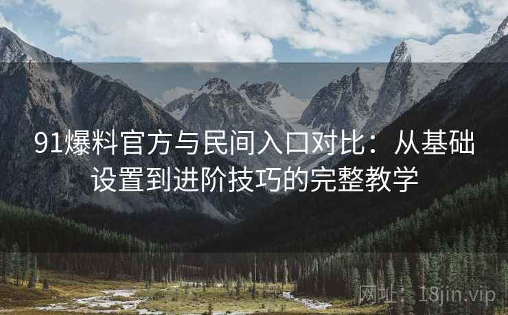 91爆料官方与民间入口对比:从基础设置到进阶技巧的完整教学 第1张 91爆料官方与民间入口对比:从基础设置到进阶技巧的完整教学 第1张