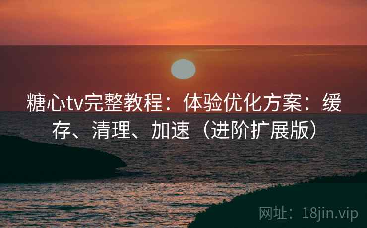 糖心tv完整教程:体验优化方案:缓存、清理、加速(进阶扩展版) 第1张 糖心tv完整教程:体验优化方案:缓存、清理、加速(进阶扩展版) 第1张