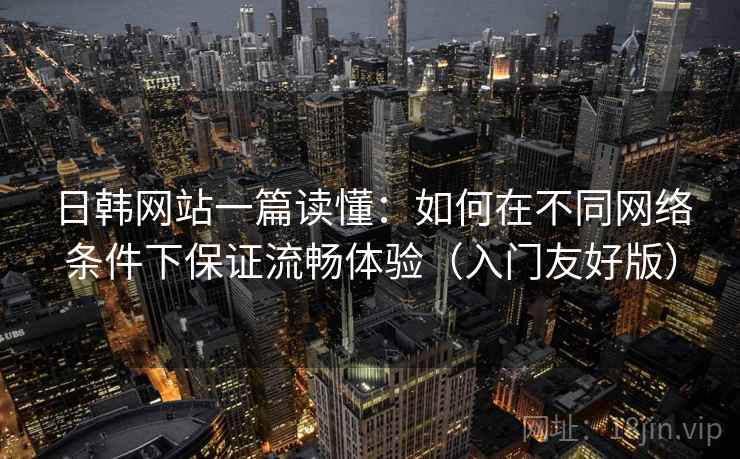 日韩网站一篇读懂：如何在不同网络条件下保证流畅体验（入门友好版）  第2张