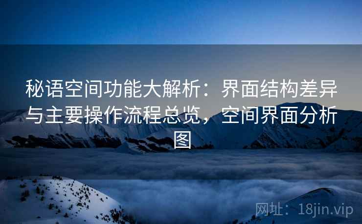 秘语空间功能大解析：界面结构差异与主要操作流程总览，空间界面分析图